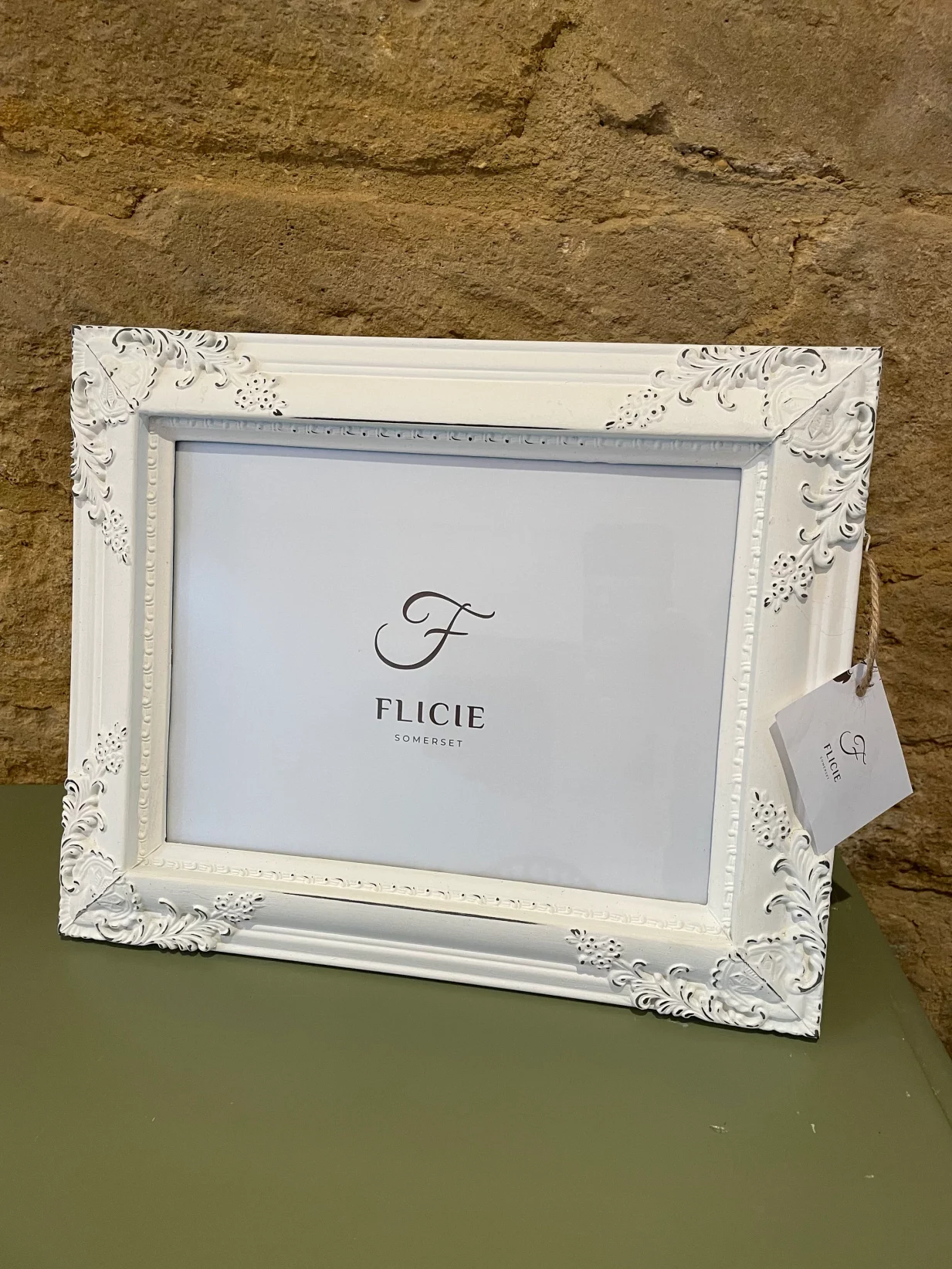 Shabby Chic Picture Frame, 10 x 8 in, Rustic Farmhouse Frame, Flicie