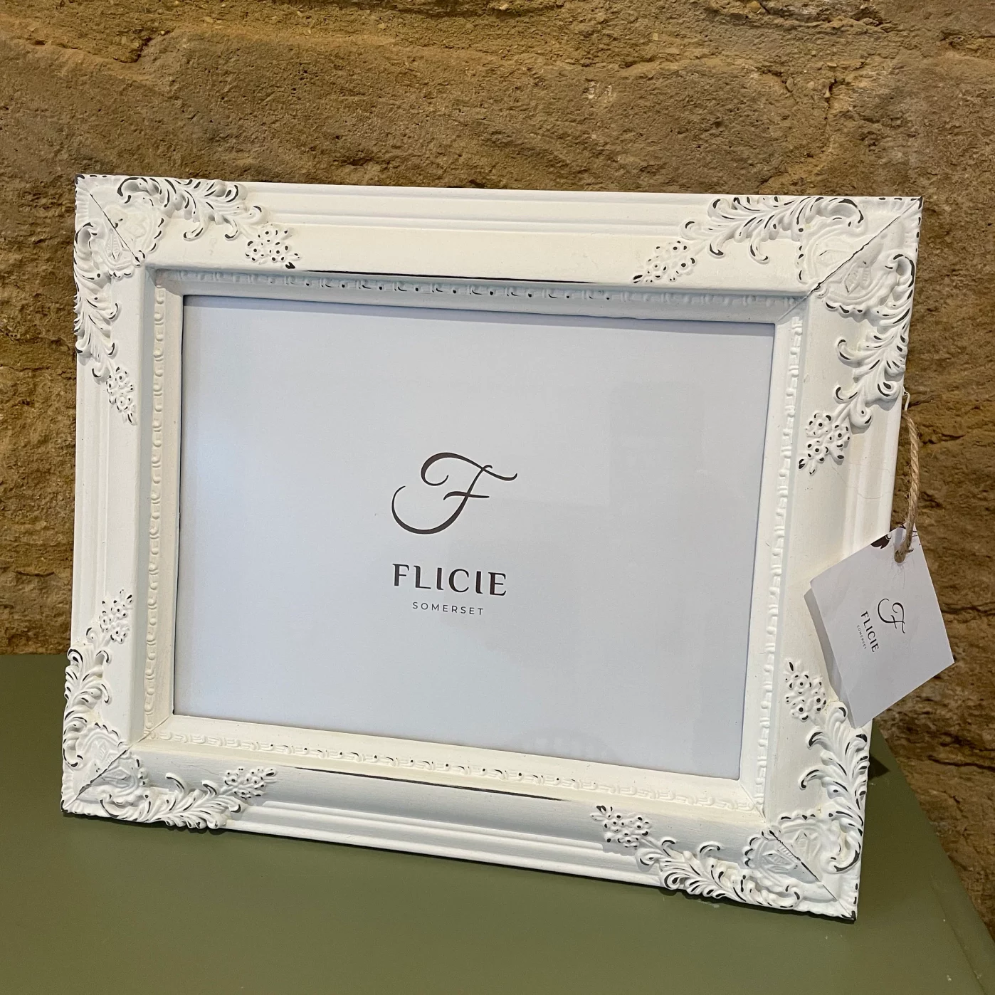 Shabby Chic Picture Frame, 10 x 8 in, Rustic Farmhouse Frame, Flicie